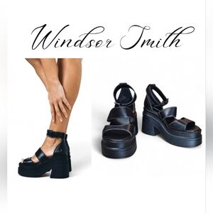 Windsor Smith Black Platform Heels